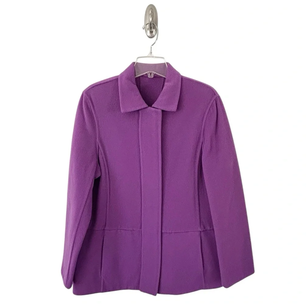 Jones New York Women’s Purple Wool Blend Jacket